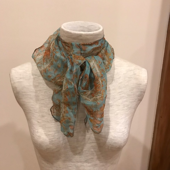 PRIVATELY SOLD!!! Vintage nineties Elizabeth Gillett turquoise and brown silk - Picture 2 of 4